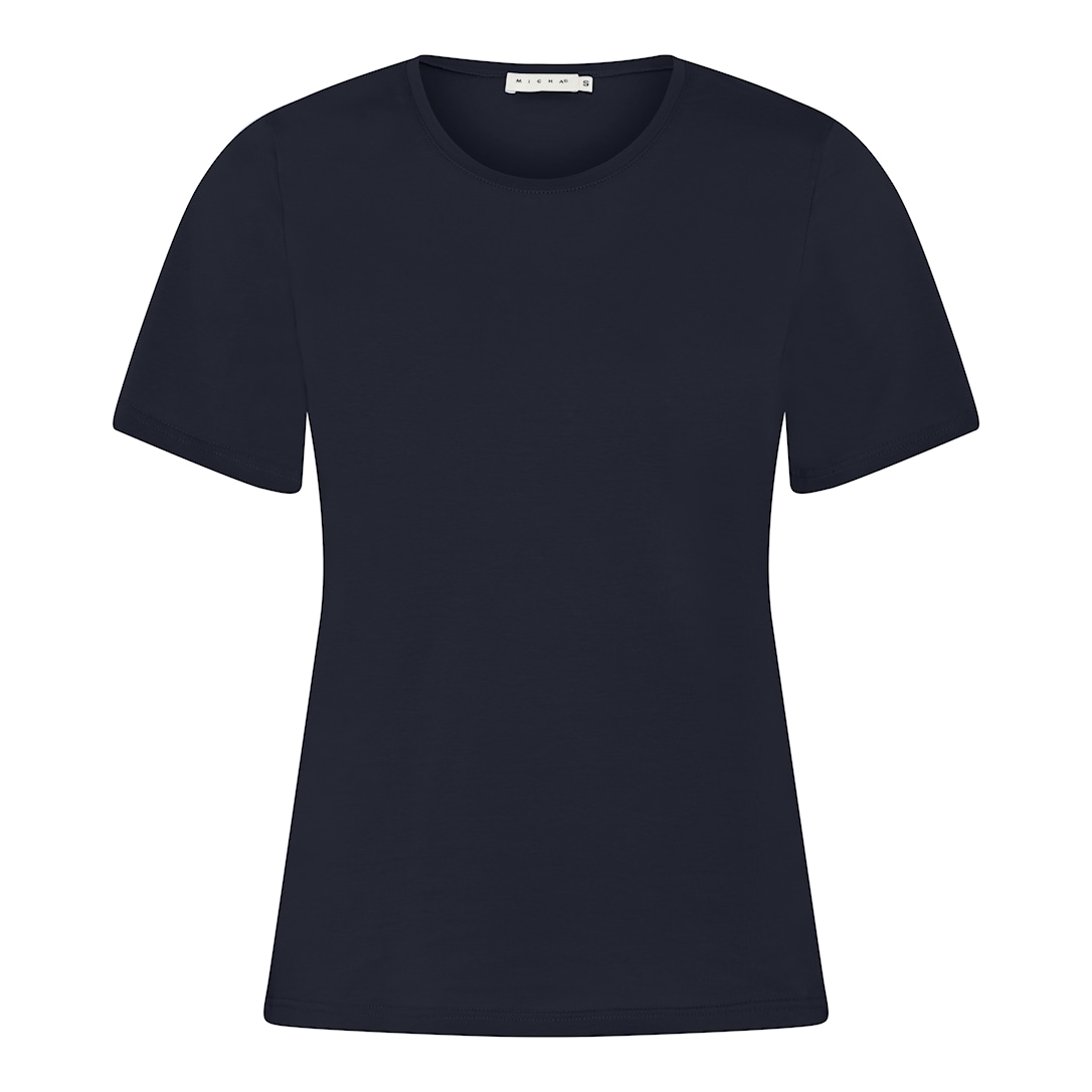MICHA T-shirt Dame Korte Ærmer Bomuld - Navy - L