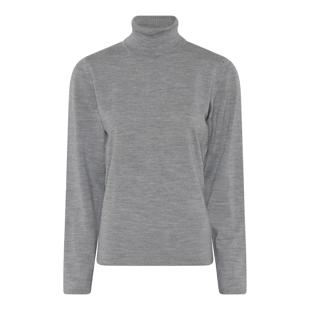 MICHA Strik Uld - Lysegrå Mel. - L