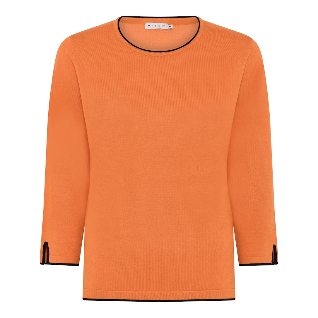 MICHA Viscose Strik med Kant - Abrikos - L