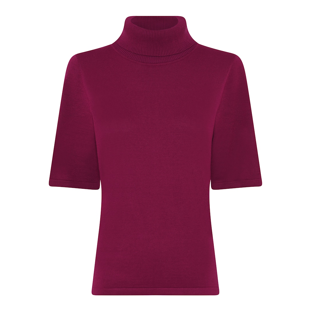 MICHA Viscose Strik - Lilla Vin - S