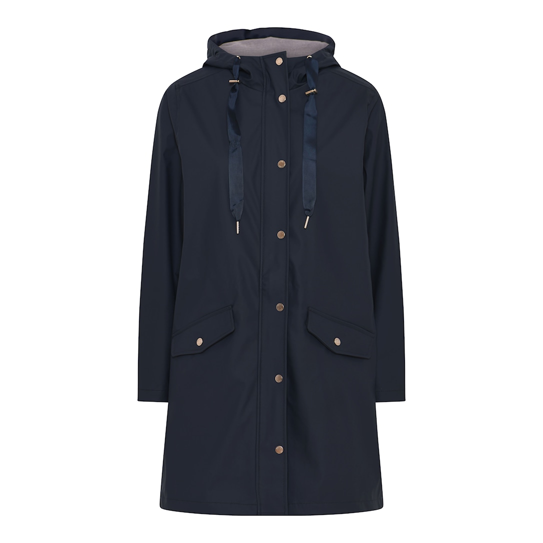 MICHA Jakke Rain Frakke - Navy - Str. 34