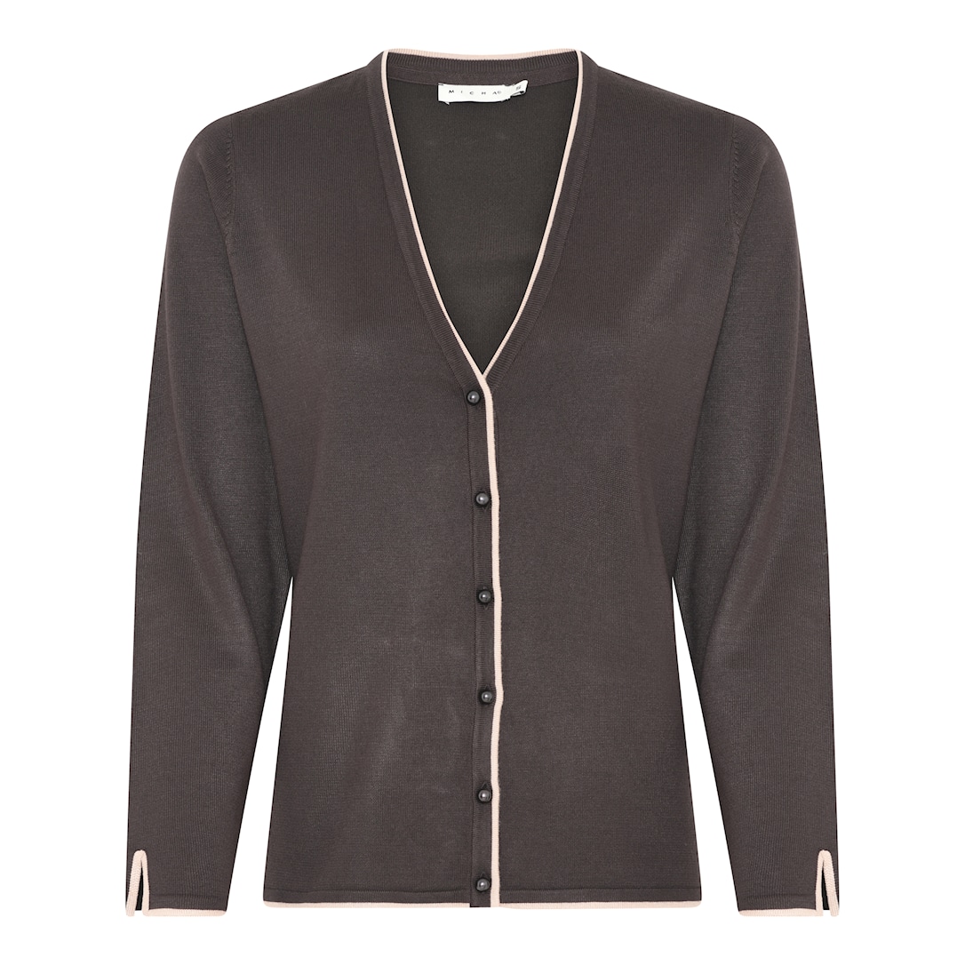 MICHA Viscose Strik med Kant - Brun - S