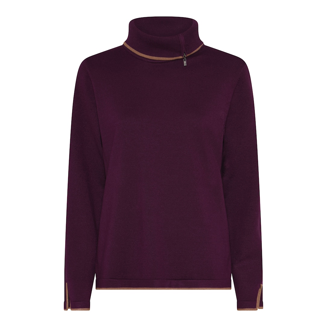 MICHA Viscose Strik w. Kant - Lilla - L