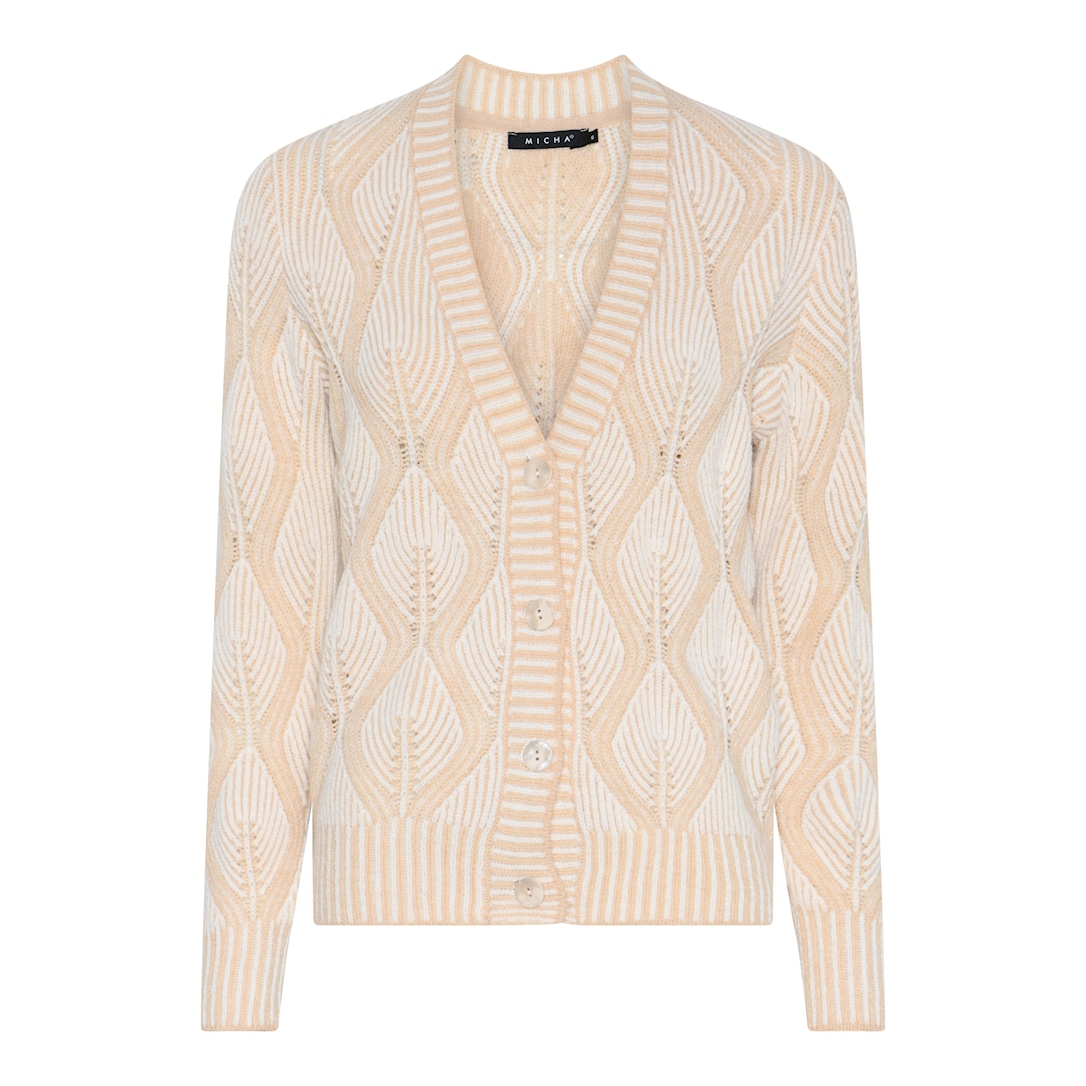 MICHA Leaf Structure Strik - Sand/Offwhite - L