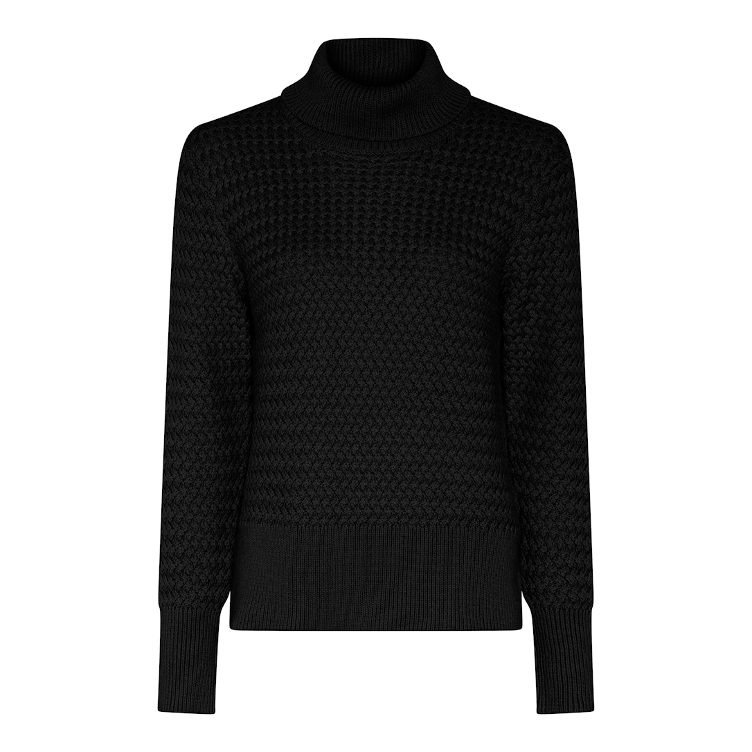 MICHA Organic Bomuld Basket Strik - Sort - S