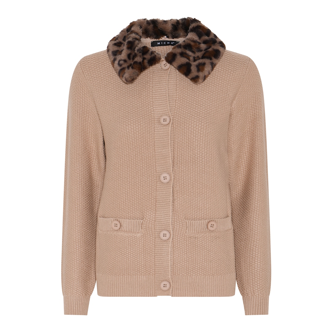 Knit with Fur Collar