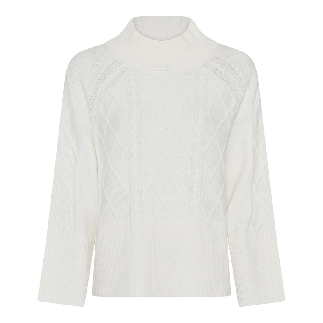 MICHA Comfy Strik - Offwhite - L