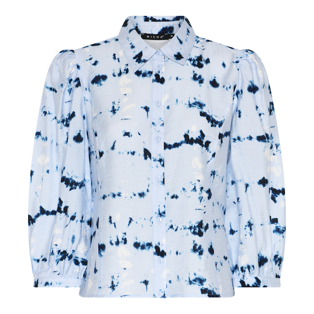 MICHA Top Blue Effect print - Blå Print - Str. 34