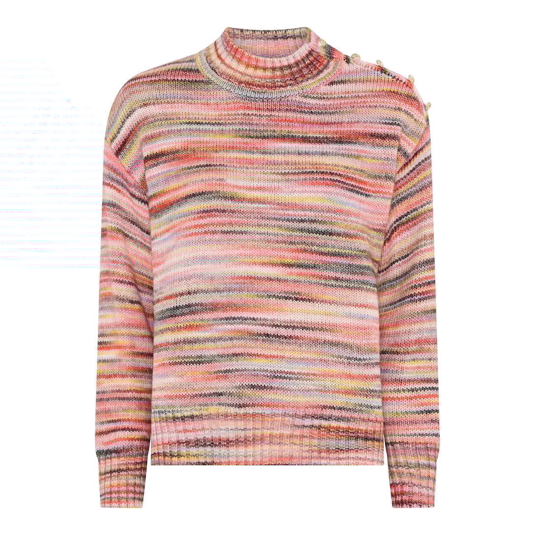 MICHA Multi Color Strik - Rød Print - L