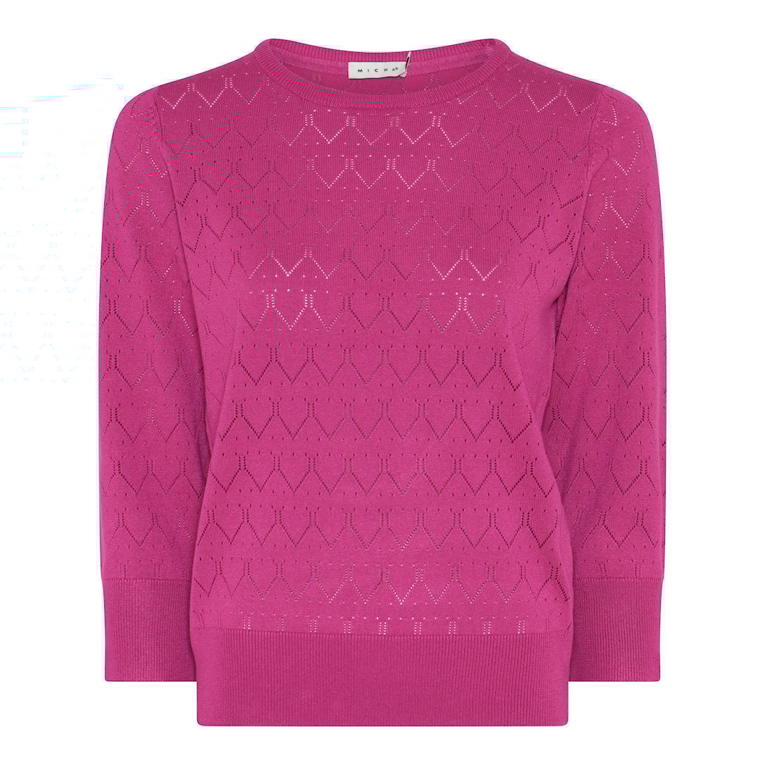 MICHA Eco Vero Forårs Strik - Orkidé Violet - XXL