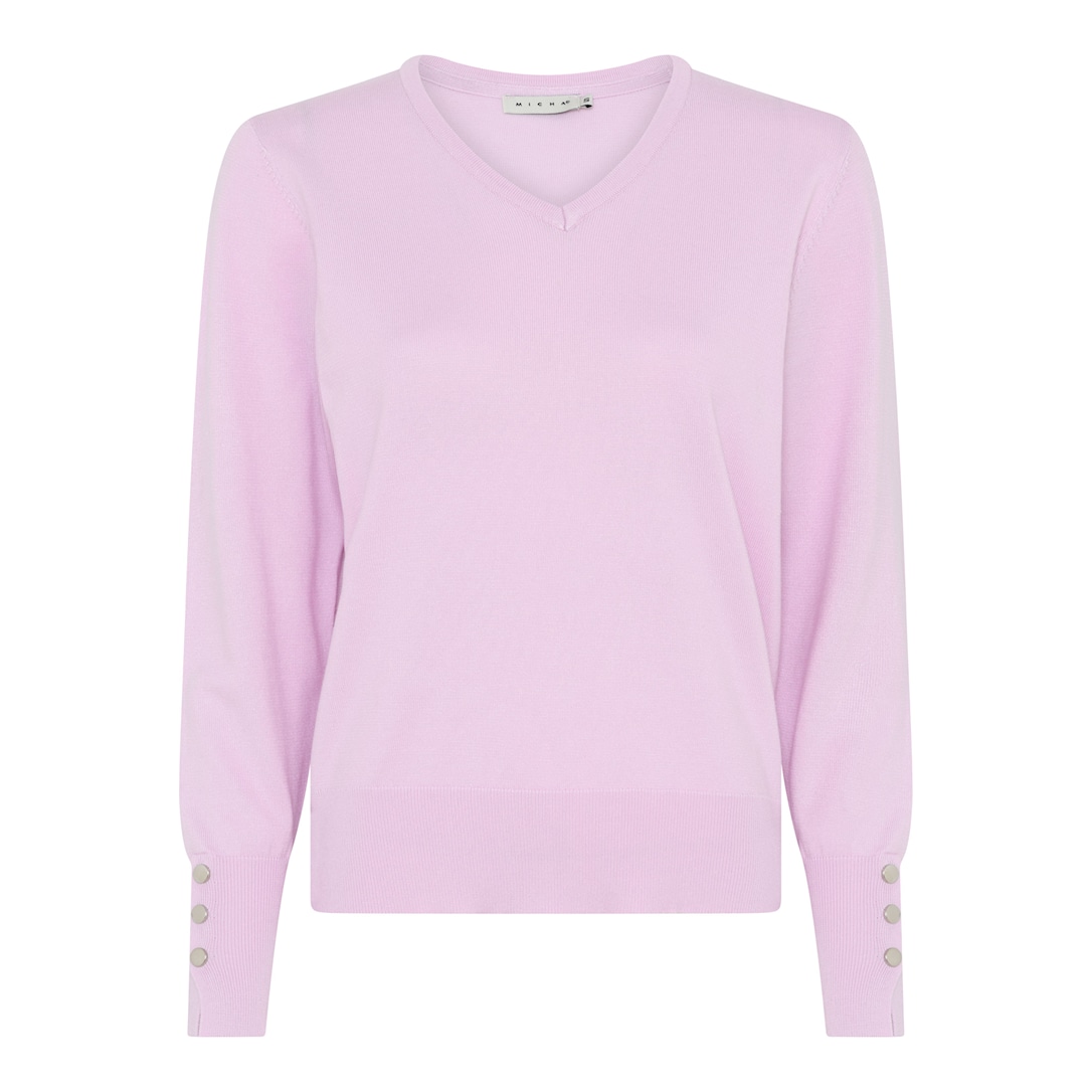 MICHA Efterårs Viscose Strik - Rosa - S