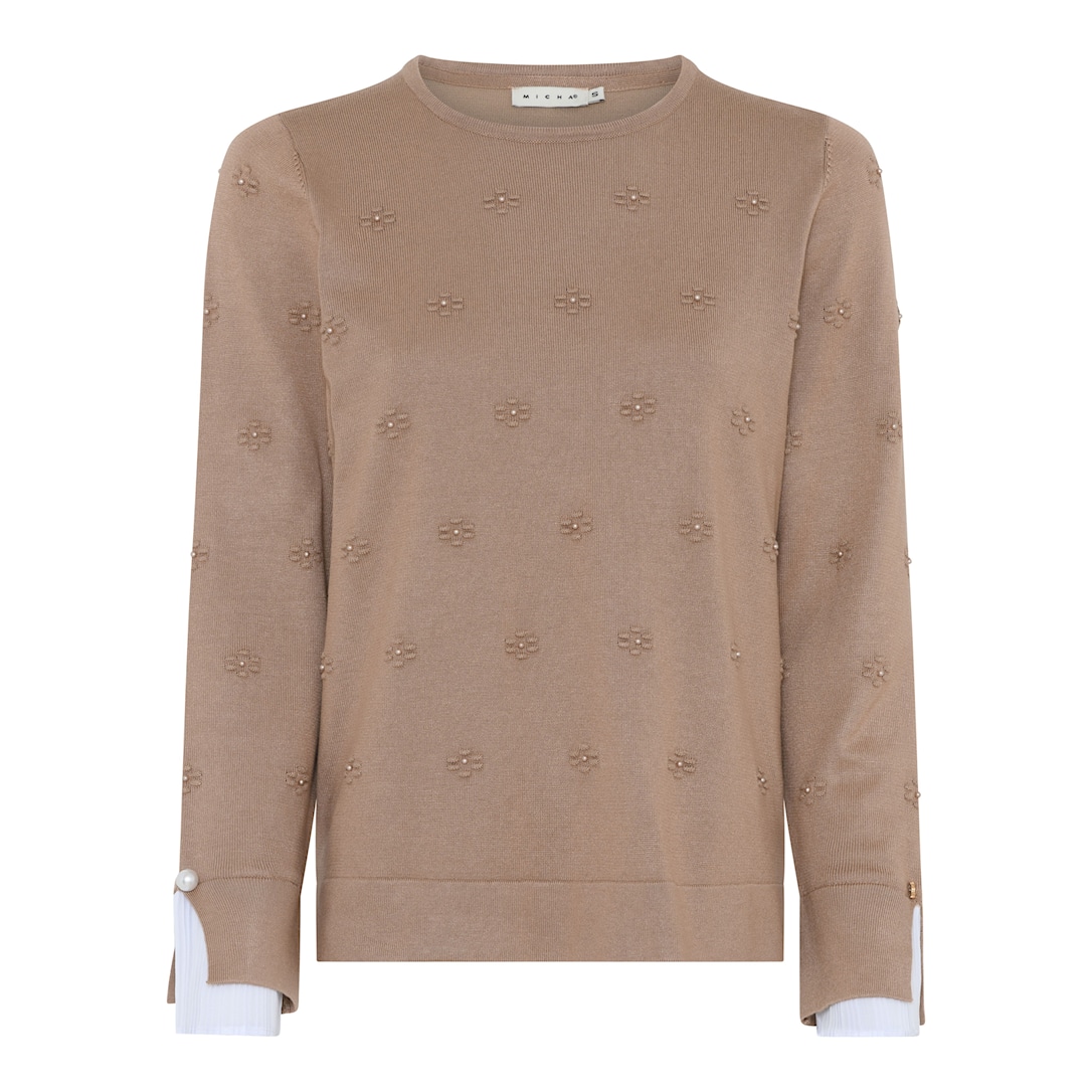 MICHA Forårs Viscose Strik - Latte - L