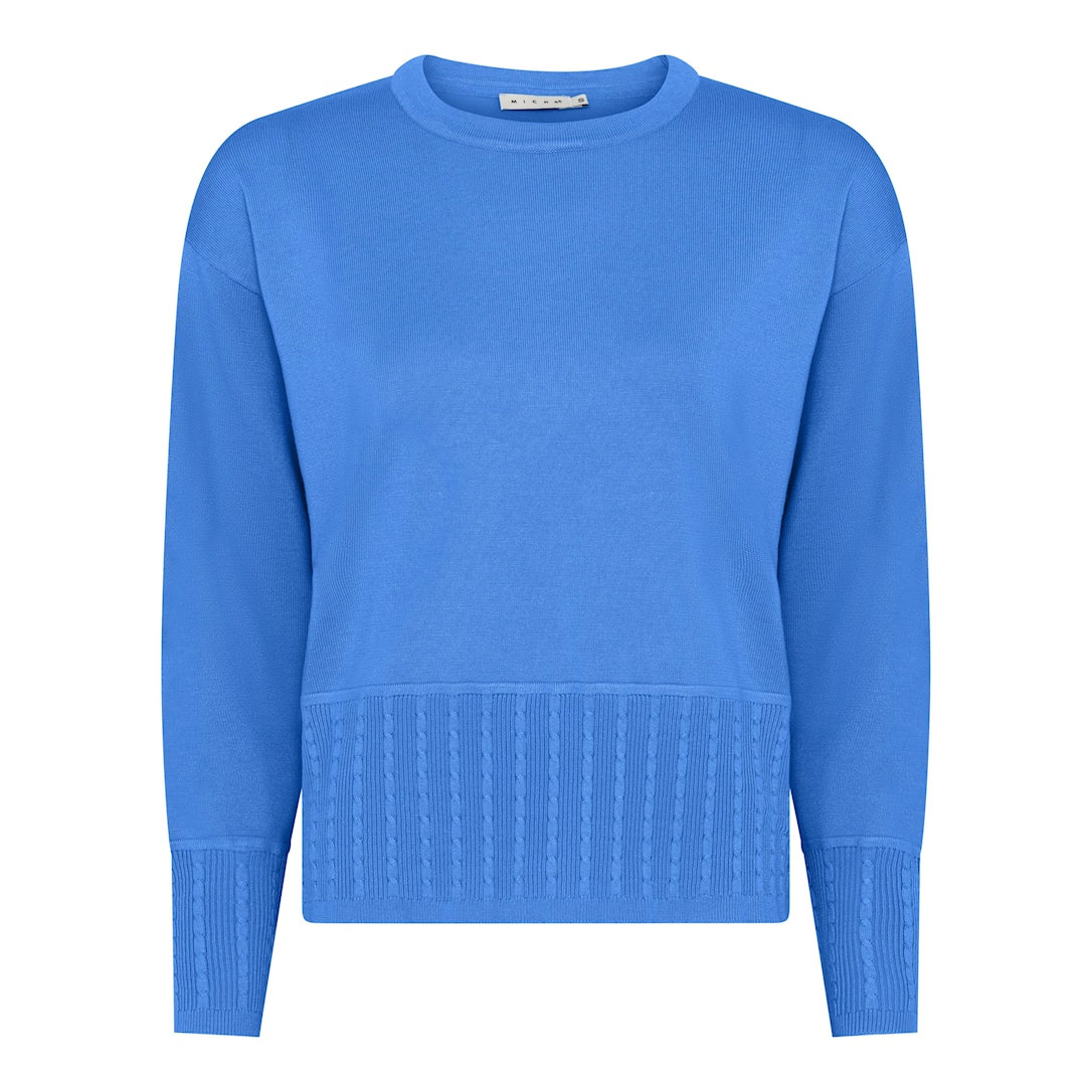 MICHA Forårs Viscose Strik - Blå - M