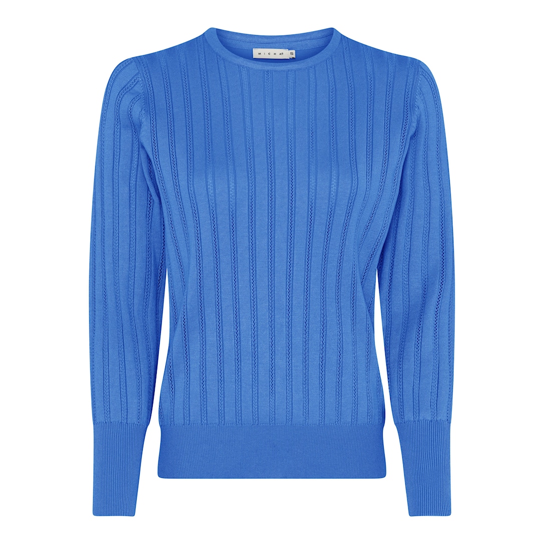 MICHA Forårs Viscose Strik - Blå - L