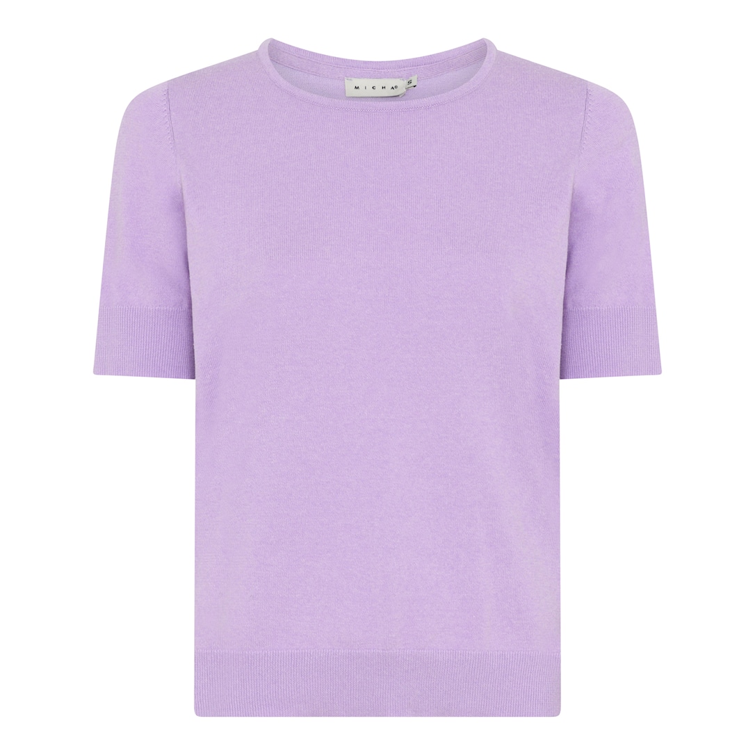 MICHA Melange Bomuld Strik - Syren - S