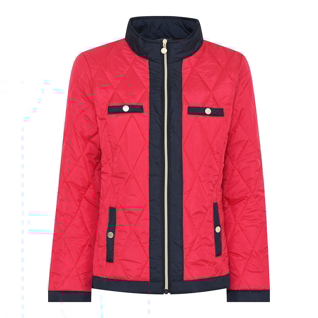 MICHA Top Ny Forårs Quilt - Rød/Navy - Str. 38