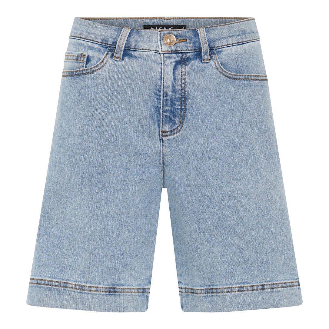 MICHA Shorts Dame Denim Bomuld - Denimblå - Str. 34