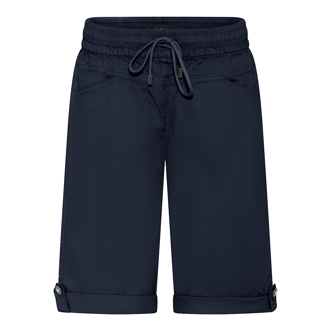 MICHA Bukser Dame Bomuld med Afslappet Pasform - Navy - Str. 36