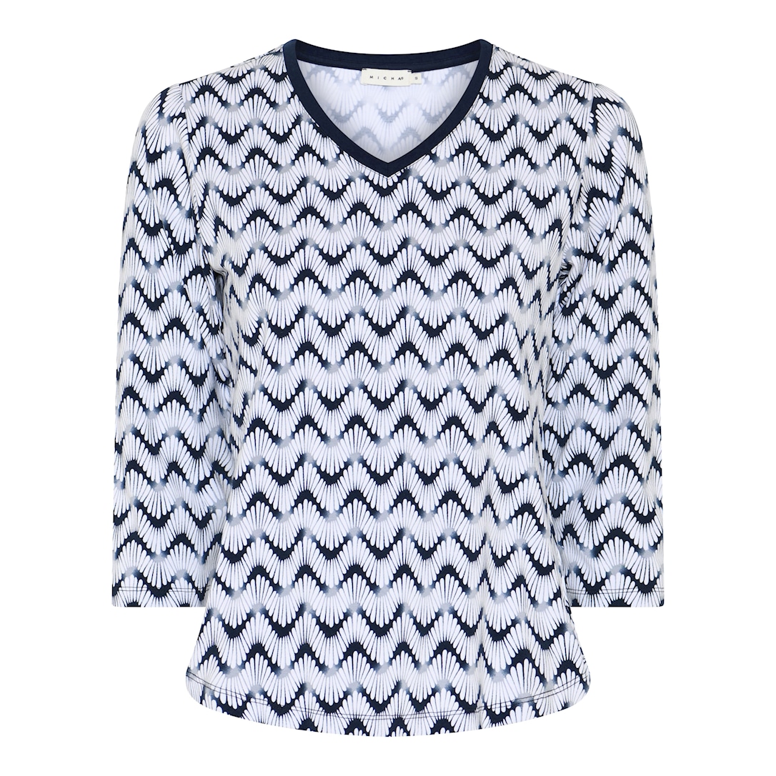 Basic Wave Print T-shirt