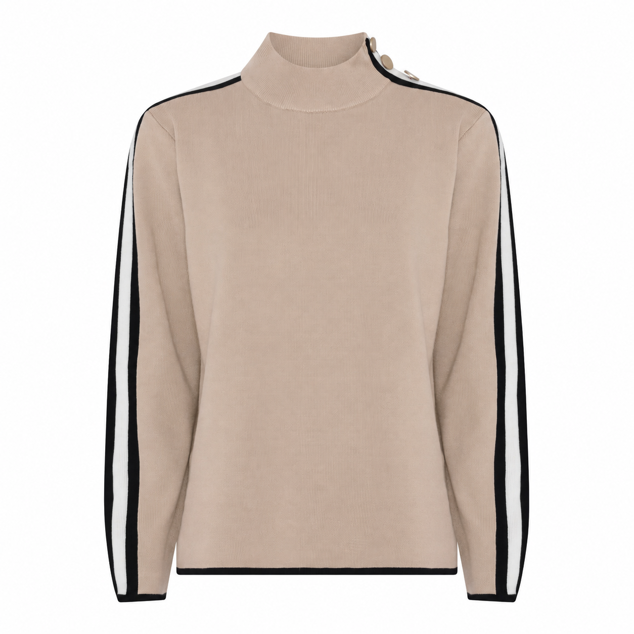 Soft camel/Navy/Off white
