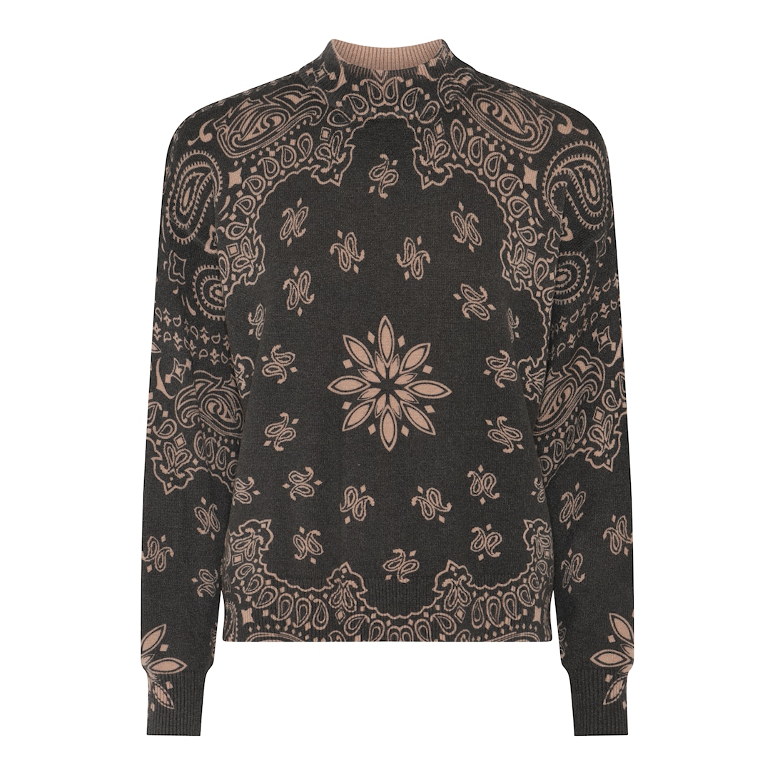 Basic Bandana Print Knit