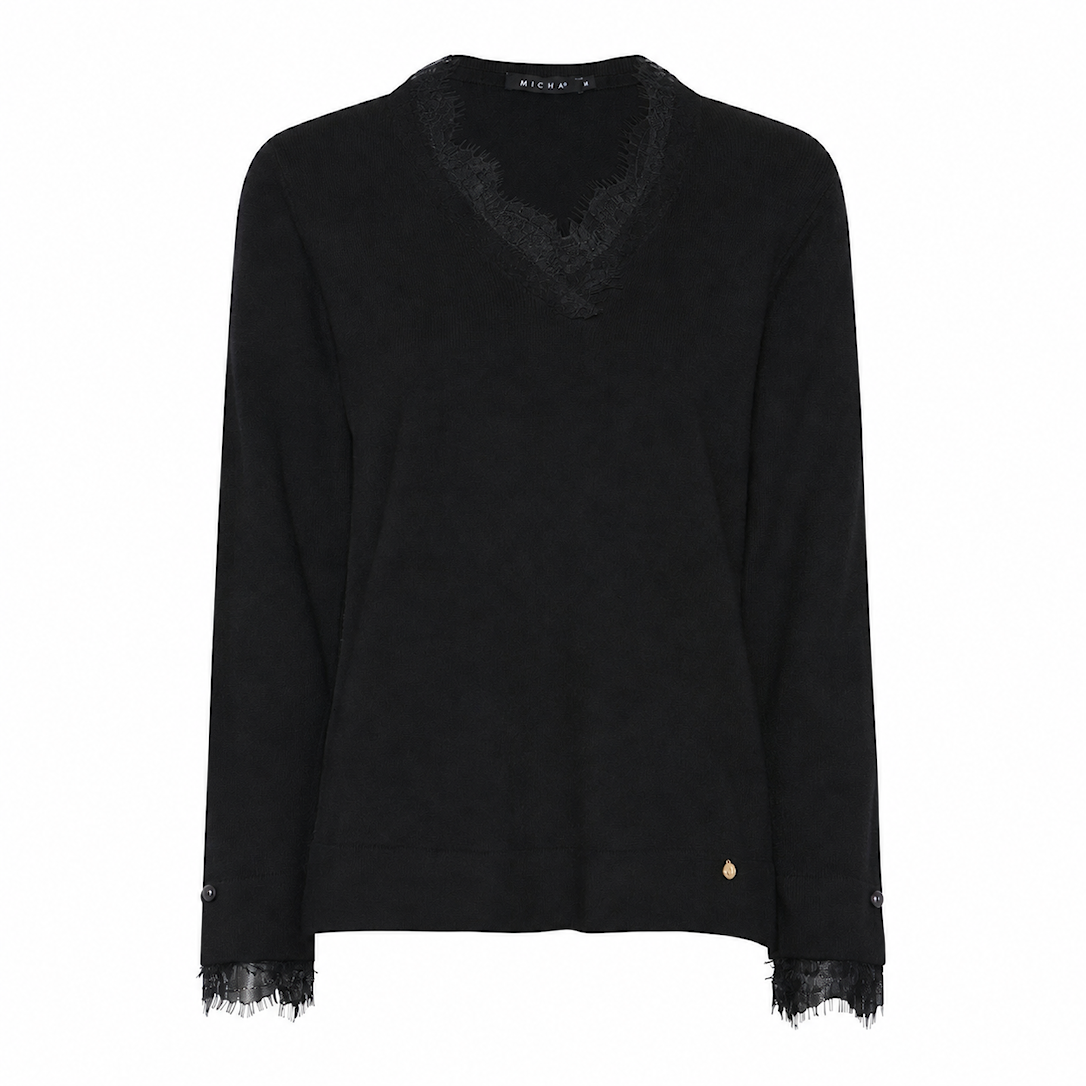 Knit with Lace Detail
