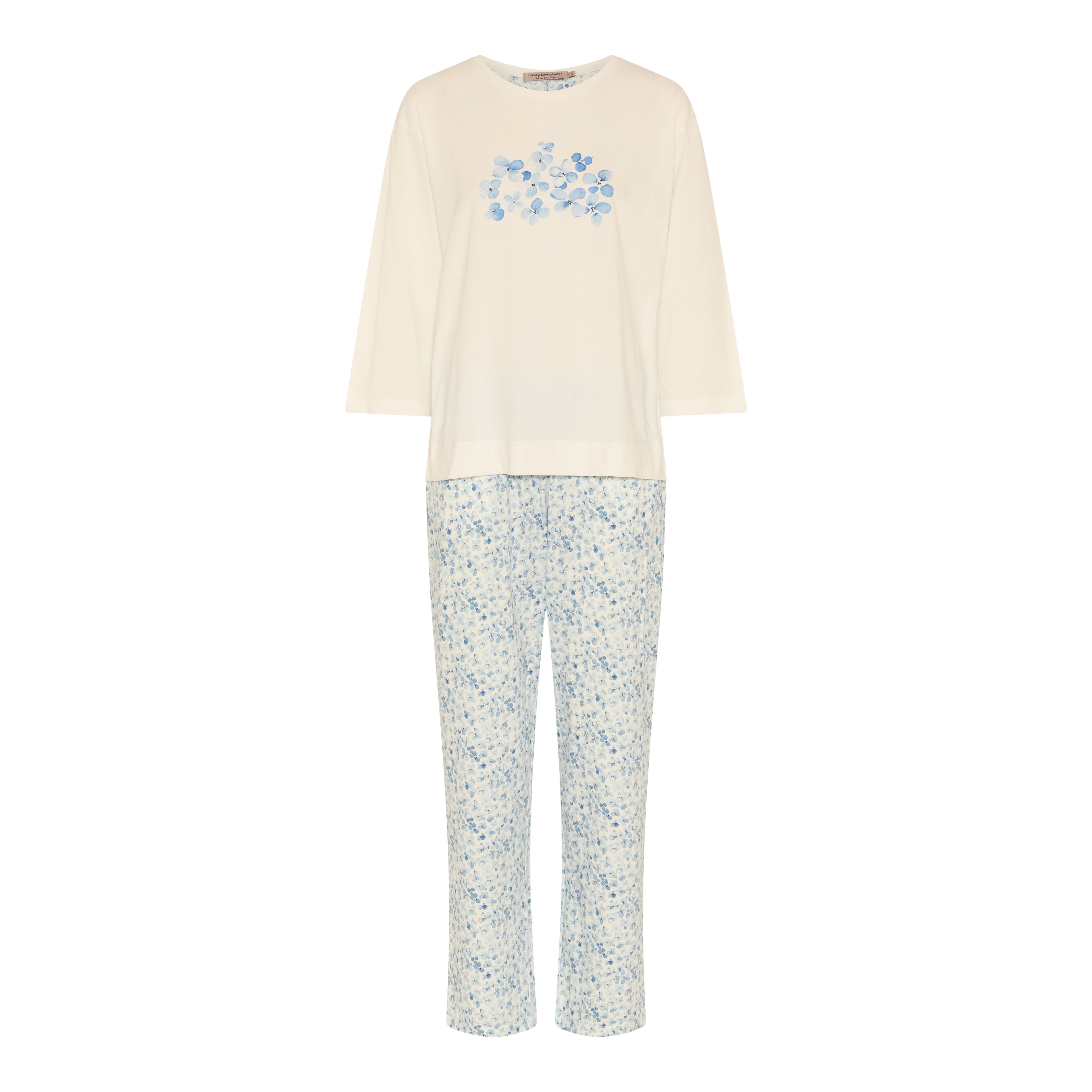 White/Blue print